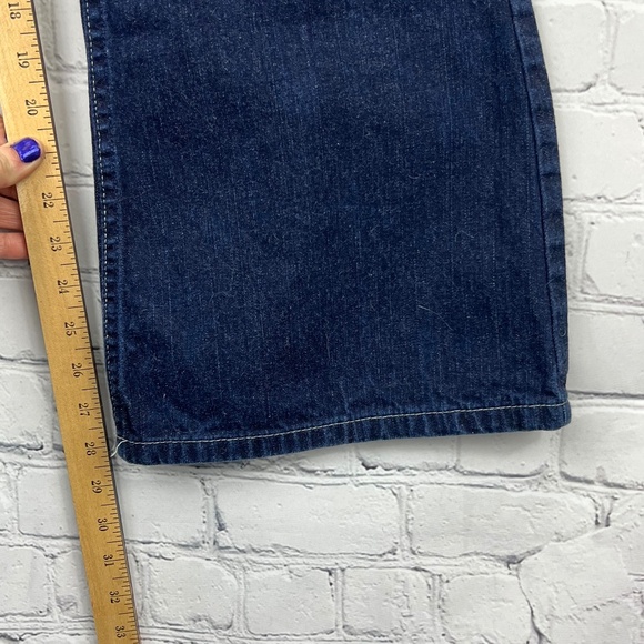 👖VINTAGE |•SILVER JEANS•| Dark Wash Flare Leg Jeans 30X28 Short - Picture 13 of 16